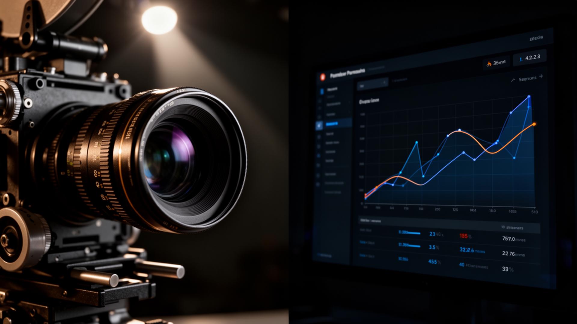 Cinematic film camera and performance dashboard